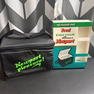 Newport Pleasure Black and Green 6 pack Cooler NEW